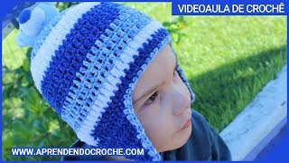 Gorro de Crochê Kids Ursinho  Aprendendo Crochê [upl. by Annaoy535]