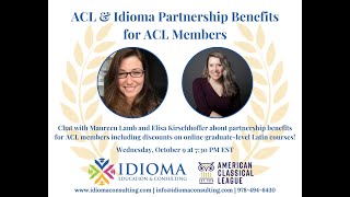 Idioma and American Classical League ACL Partnership Benefits for Latin Teachers [upl. by Pihc961]