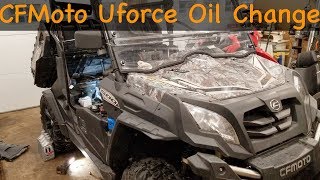 CFMoto Uforce 500 Oil Change How To [upl. by Ahsiened70]