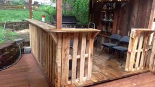 Bar and deck made from pallets [upl. by Marcella]