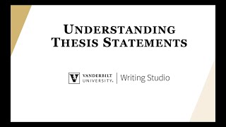 Understanding Thesis Statements [upl. by Iliak]