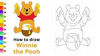 How to draw a squishmallow Winnie the Pooh  How to draw cute Winnie the Pooh  Draw so easy [upl. by Dekow990]