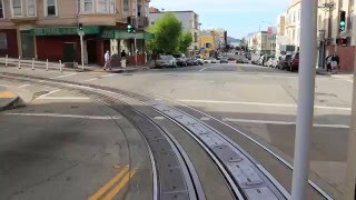 【アメリカ】 サンフランシスコのケーブルカー 奇妙な線路の前面展望 Cablecars of San Francisco 20164 [upl. by Akinahc]