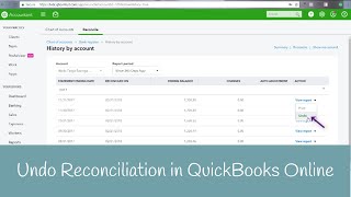 How to undo a reconciliation in QuickBooks Online [upl. by Akimik282]