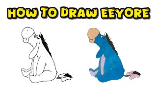 Masterclass on How to Draw Donkey Eeyore from Winnie the Pooh and the Honey Tree [upl. by Mccafferty]