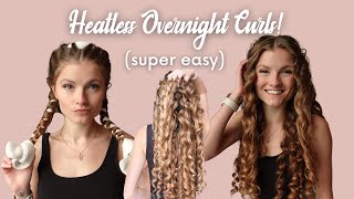 Easy Heatless Curls Overnight  TikTok Robe Curls [upl. by Lazar]