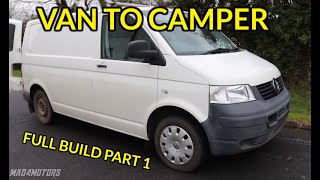 Van to Camper Conversion Build [upl. by Ellenahc313]