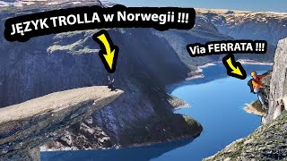 Język Trolla w Norwegii  i Wielka Kolejka do ZDJĘCIA   Trolltunga via Ferrata Vlog  477 [upl. by Annahavas111]