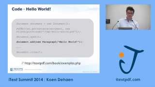 iText Summit 2014 Creating Dynamic PDF Templates from Data using iText [upl. by Evreh]