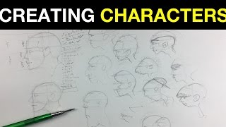 Beginner Portrait Drawing E3  How to Create Characters in Profile  A Simple Intro [upl. by Terryl]