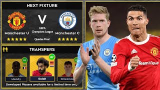 DLS 22  Manchester United vs Manchester City  UCL  Dream League Soccer 2022 Gameplay [upl. by Limhaj]