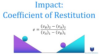 Impact Coefficient of Restitution learn to solve any problem [upl. by Newol850]