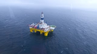 Shells Polar Pioneer drill rig in Chukchi Sea [upl. by Nylhtiak]