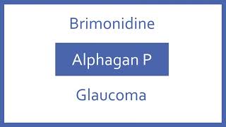 Brimonidine Pronunciation  Generic Name Brand Name Indication Top 200 Drugs PTCB PTCE NCLEX [upl. by Yatnahc]