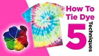 How to TieDye at Home Like a Pro  Try These 5 Easy Techniques [upl. by Naibaf]