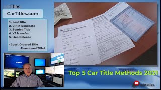 Top 5 Ways to Get A Car Title in 2021 [upl. by Nennarb]