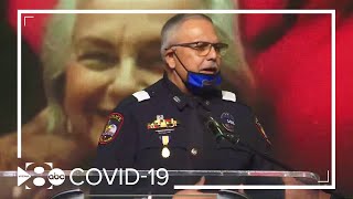 Watch Funeral for Everman Officer Alex Arango and his mother Carmen who both died of COVID19 [upl. by Hurless]