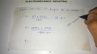 Cómo calcular el torque de un motor eléctrico [upl. by Rivers]