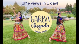 CHOGADA  Garba Dance Cover  Navratri  Learn Garba Simple Steps  HaSi Dance Sisters USA [upl. by Cowey]