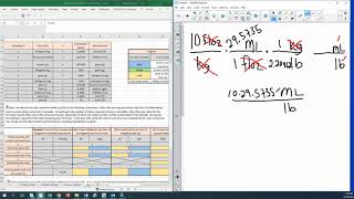 Unit conversions in Excel MAT144 Major Assignment 1 Conversion example [upl. by Ziguard]