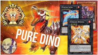 RAMPAGING Through Ranked With PURE DINO Master Rank Replays  Decklist YuGiOh Master Duel [upl. by Thorin]