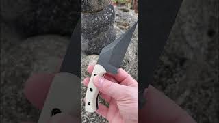 Custom hitch hiker mini bowie acidwash with white micarta [upl. by Feigin]