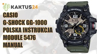 Jak ustawić Casio GShock GG1000 instrukcja obsługi PL ustawienia zegarka kaktus24pl [upl. by Anatole297]