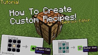 How To Create Custom Recipes On Minecraft Bedrock Edition Tutorial [upl. by Patnode365]