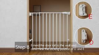 Babelio 2in1 AutoClose Baby amp Dog Gate Installation Guide [upl. by Ashia310]