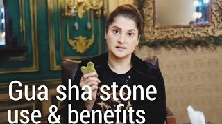 Gua sha stone use and benefits guasha  sahiba salon [upl. by Sinne543]