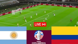 LIVE Argentina vs Colombia 2024 Copa America Final Full Match  video game simulation [upl. by Pattison]