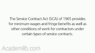 What is the Service Contract Act [upl. by Vig80]