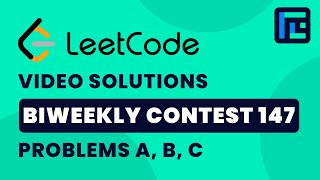 Leetcode Biweekly Contest 147  Video Solutions  A to C  by Harsh Gupta  TLE Eliminators [upl. by Egnalos713]