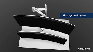 Ergotron LX Dual Stacking Monitor Arm Tall Pole Top Features amp Benefits [upl. by Furnary]