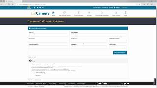 Part 1 Creating a CalCareer Account subtitled [upl. by Letnoj456]