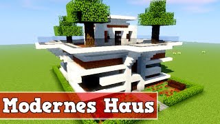 Wie baut man ein großes Modernes Haus in Minecraft  Minecraft Deutsch großes Modernes Haus Bauen [upl. by Llerrot]