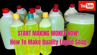 How To Make Liquid Soap At Home For Personal Or Commercial Uses  DIY Liquid Soap [upl. by Euginimod]