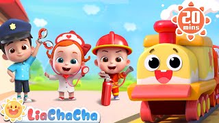 Toot Toot Train Song 2  Jobs and Career Song  Kids Songs amp Nursery Rhymes  LiaChaCha [upl. by Peckham982]