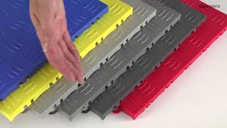 Garage Floor Tile Diamond  Interlocking Modular Plastic Garage Flooring [upl. by Purvis431]