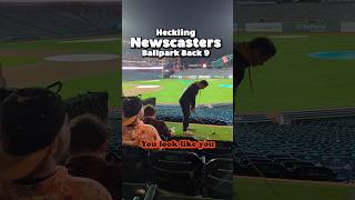 Great time heckling newscasters at Ballpark Back 9 [upl. by Kobe]