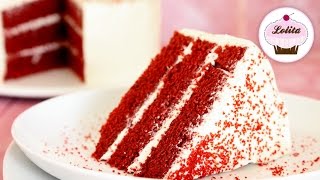 Receta de tarta red velvet layer cake  Tarta de chocolate  Pastel red velvet [upl. by Anitak]