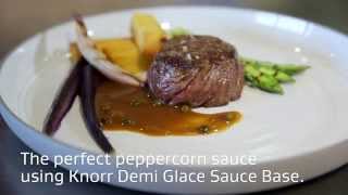 Demi Glace Sauce Base  Peppered Steak [upl. by Seaddon]