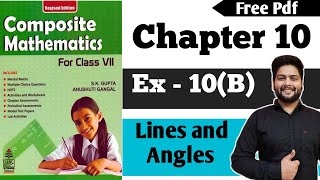 Composite Mathematics Class 7Chapter  10Ex 10B Lines and Angles  Anubhuti Gangal schand [upl. by Radborne]