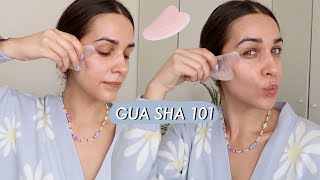 I USED GUA SHA FOR 2 WEEKS  BEFORE AND AFTER  natural face lifting  how to use GUA SHA stone [upl. by Armbrecht]