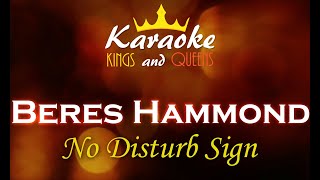 Beres Hammond  No Disturb Sign Karaoke [upl. by Ekram]