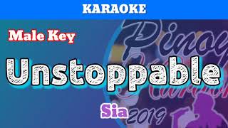 Unstoppable by Sia Karaoke  Male Key [upl. by Selima270]