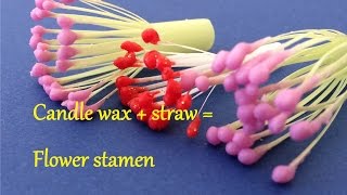 How to make your own flower stamen  Quick easy amp cheap way to DIY flower stamen  Paper flower [upl. by Nabe]