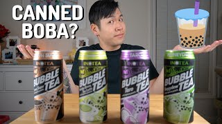 Is Canned Bubble Tea Worth It INOTEA Boba ReviewTaste Test [upl. by Haletky]