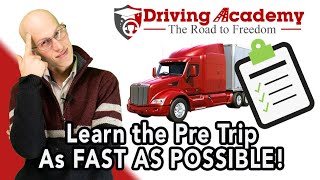 How to Learn the PreTrip Inspection as FAST AS POSSIBLE  Driving Academy [upl. by Melgar516]