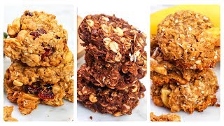 3 Healthy Granola Cookies  Vegan GlutenFree amp DairyFree [upl. by Narut]